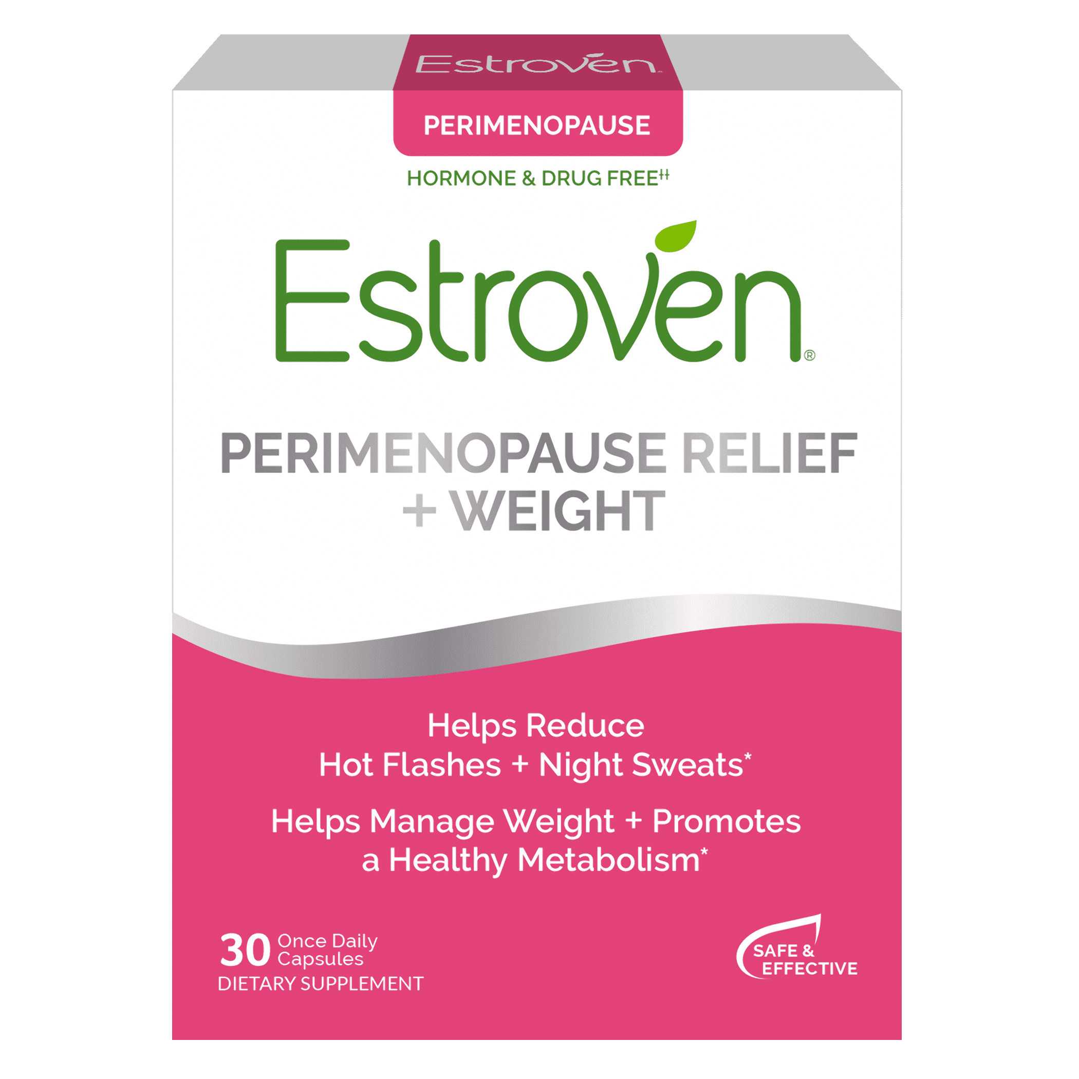 Estroven Perimenopause Relief Weight Dietary Supplement 30 Capsules 