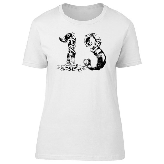 Abstract Sketch Cool 13 Number Tee Men's -Image by Shutterstock