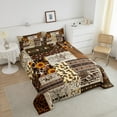 thumbnail image 4 of Western Comforter Set Cowboy Full Size Bedding Sets Wild West Desert Bull Skull Comforter for Teensd Youth, Sunflower Cowhide Rustic Style Duvet Set Geometry Grid Boho Bedding Western Decor, 4 of 5