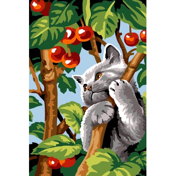 Needlepoint canvas for halfstitch without yarn Branch Games Unit SEU928.396 Seg De Paris Printed Tapestry Canvas