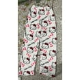 thumbnail image 5 of HelloKitty Anime Pajamas Pants Women Cartoon Family Christmas Halloween Pajama Pants Kawaii Flannel Pajama Pants Black and Pink, 5 of 5