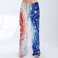 thumbnail image 2 of AHMOMEI 4th of July Women's Pajama Pants Drawstring Straight Leg Lounge Pants Women Independence Day Sleepwear Pj Bottoms, 2 of 5