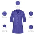 thumbnail image 4 of Panda Uniform by HeedFit Women's 32" 3/4 Sleeve Lab Coat with Multi-Colored Plus Size S Royal, 4 of 6