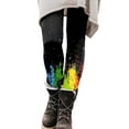 thumbnail image 1 of Gibobby Leggings de yoga para mujer Leggings de cintura alta con estampado informal para mujer, pantalones de Yoga para Fitness y levantamiento de c(Negro,CH), 1 of 4