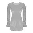 thumbnail image 5 of qucoqpe Dresses for Women Fall Fashion Sequin Long Sleeve Dress Loose Fitting Solid Color Round Neck Dress, 5 of 7