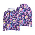thumbnail image 6 of Bingfone Skull colorful mushroom Men's Drawstring Hoodie Long Sleeve Pocket Sweatshirts-4X-Large, 6 of 6