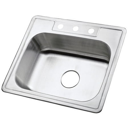 Kingston Brass Carefree 25'' L x 22'' W Single Bowl Self-Rimming Kitchen Sink