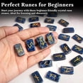thumbnail image 5 of Sodalite Rectangle Shape Gemstone Runes with Elder Futhark Alphabet Engraved 25 pcs Rune Set Crystal Divination Metaphysical Healing Chakra Reiki Runes Set with a Pouch Size : 20-25mm, 5 of 5