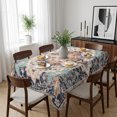 thumbnail image 6 of Boho Table Cloth Waterproof Tablecloths, Orange Blue Ethnic Tribe Abstract Art Tablecloth Dining Table Cover for Kitchen Party Tabletop Outdoor, Rectangle Tablecloth 60x102 Inch, 6 of 9