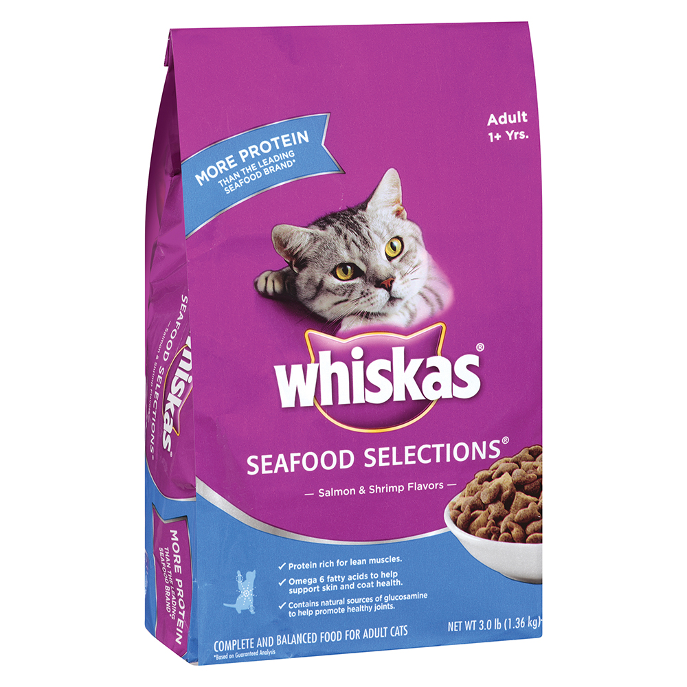 whiskas seafood selections dry cat food