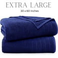 thumbnail image 2 of Casa Platino Juego de 2 Toallas de Baño - Secado Rápido, Toallas Suaves y Ligeras para Baño, Spa y Gimnasio - Absorbentes y Perfectas para Uso Diario - Azul Marino, 2 of 7