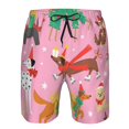 thumbnail image 3 of Wukai Different Dogs Christmas Print Beach Trunks with Compression Liner Swimsuit Quick Dry Beach Sports Shorts with Pocket-3X-Large, 3 of 6