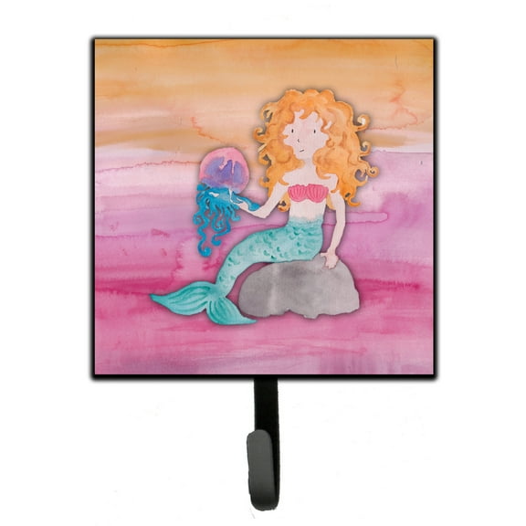 Carolines Treasures BB7423SH4 Blonde Mermaid Watercolor Leash or Key Holder Single Hook multicolor