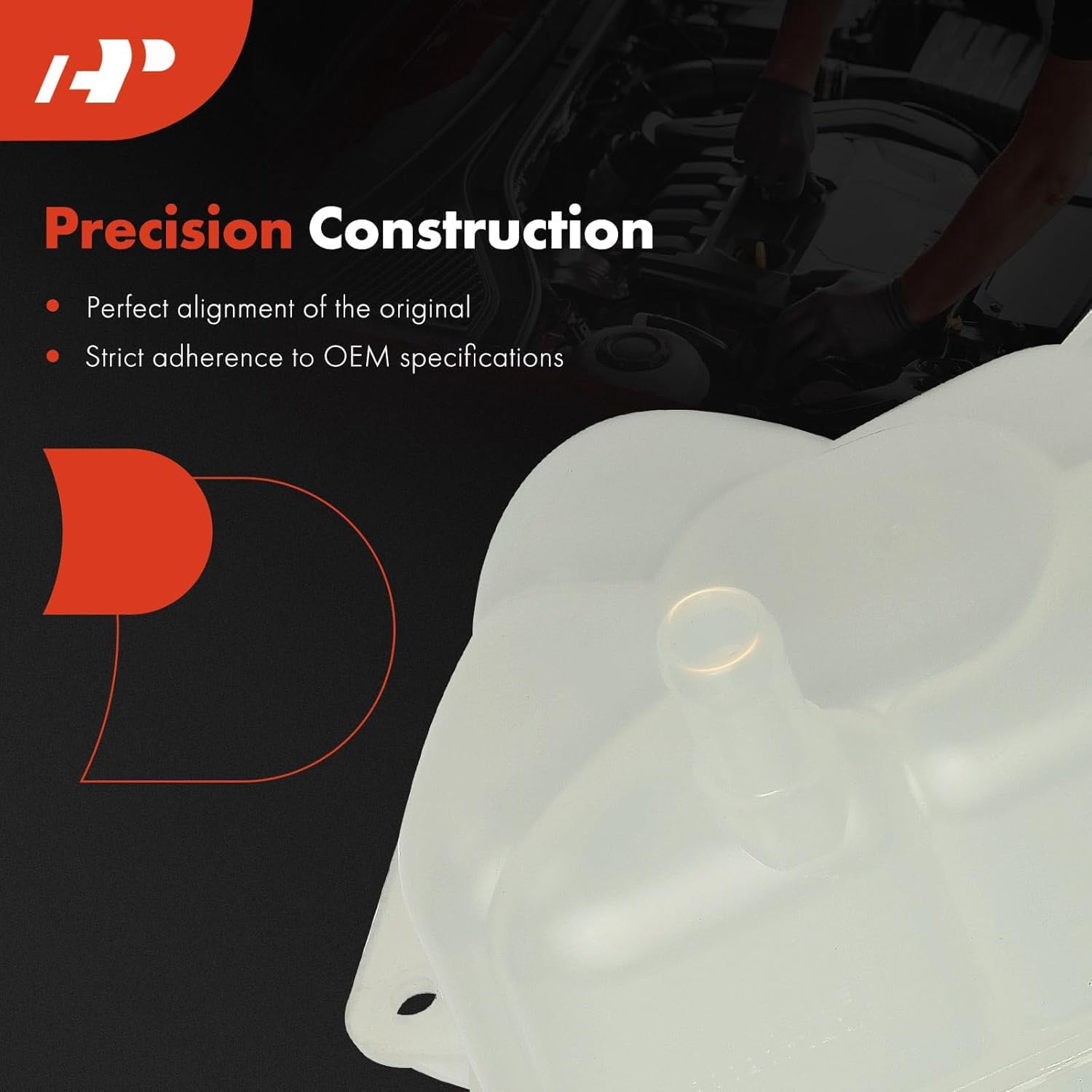 A-Premium Front Engine Coolant Expansion Reservoir Tank With Cap Compatible with Chevrolet Spark 2013 2014 2015 1.2L
