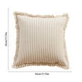 thumbnail image 4 of Xihbxyly Funda de Almohada con Diseño de Rayas de Viento, Elegante Funda de Cojín con Borlas, Suave Fibra Blanqueadora, Elegante Cierre de Cremallera Invisible, Decoración Del Hogar, Accesorio para S, 4 of 7