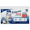 Ensure Plus Nutrition Shake With Fiber, With 16 Grams of High-Quality Protein, Meal Replacement Shake, Vanilla, 8 fl oz, 16 Count ( 4 Packs of 64 counts - 32 counts total)