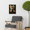 thumbnail image 2 of Cute Fox Cub Striped Fur Cartoon Artwork Framed Wall Art Print A4, 2 of 4