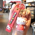 thumbnail image 1 of New Anime Sanrio Hello Kitty Keychain Pendant Holder Kawaii Key Chain Car Keyring Mobile Bag Hanging Jewelry Kids Toys GiftsChina Gong Bohan LED, 1 of 2