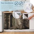 thumbnail image 4 of Vintage Country Sink Skirt for Bathroom, Self-Adhesive Under Sink Curtain, Rustic Tree Branch Leaves Retro Arched Door Hide Pipes & Storage Fabric Cabinet Skirt Cover for Kitchen Laundry 32"x55", 4 of 8
