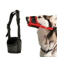 thumbnail image 2 of Daupanzees Adjustable Loop Dog Muzzle Soft Fabric Dog Mouth Cover Air Mesh Breathable Drinkable Dog Mask Anti Biting Barking Chewing Pets Muzzle for Small Dogs Red, 2 of 7