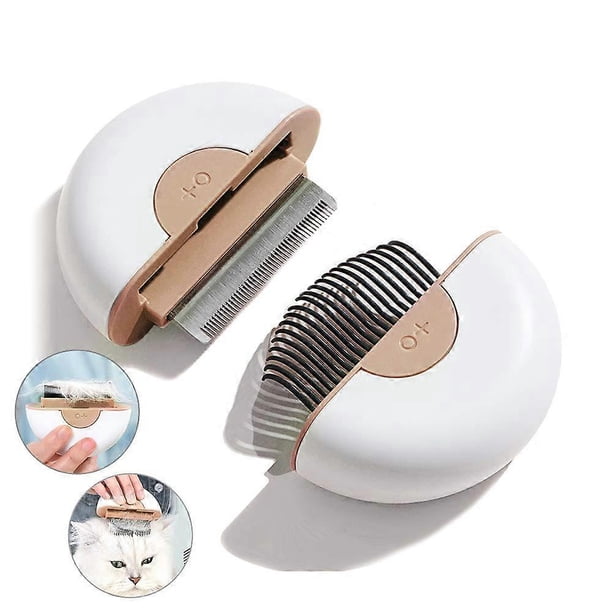 Cat Shedding Brush Massaging Shell Comb Set, Cat Brush for Shedding and Grooming