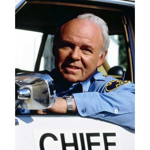 Carroll O'connor in The Heat of The Night Police Car 24x36 HD Aluminum Wall Art