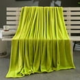 thumbnail image 2 of Soft Fleece Bed Blankets,Soft Warm Summer Blanket,Lightweight Cozy Microfiber, Warm and Breathable - All Season Cozy Fuzzy, Anti-Static Microplush Bedding,Lightweight Breathable(Green), 2 of 9