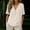 Khaki, variant on BUIGTTKLOP Womens Cotton Linen Tops Short Sleeve Shirts Button up V Neck T Shirts Solid Color Summer Tops