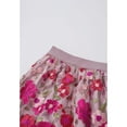 thumbnail image 6 of CHICWISH Women 3D Floral Applique Embroidery Maxi Skirt Elastic High Waist A-Line Garden Party Mesh Tulle Skirt Magenta, 6 of 8