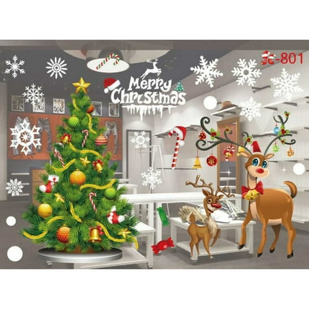 Snowflake Decal - ENJOY Christmas Snowflake Frozen Decals Window Wall Stickers Vinyl Art Xmas Decors