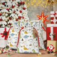 thumbnail image 6 of Pofeuu Dinosaur Print Burlap Bags with Drawstrings Drawstring Gift Bags Pouch Bag for Thankgiving Birthday Party Gift Wrapping Treats and Party Favors-Small, 6 of 9