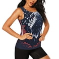 thumbnail image 2 of Fotbe Bulldog with Forest Flag Blusas Sin Mangas para Mujer – Estilo Casual, Corte Suelto, Slim-Fit, Cuello Redondo Deportivo, Tops de Verano para Gimnasio y Yoga-Medium, 2 of 7
