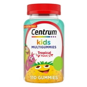Centrum Multigummies Kids Multivitamin Supplement Gummies, Tropical Punch, 110 Count
