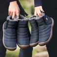 thumbnail image 3 of Unisex Warm Ankle Boot Plush Lined Snow Boots Mens Slip-on Comfortable Work, 3 of 8