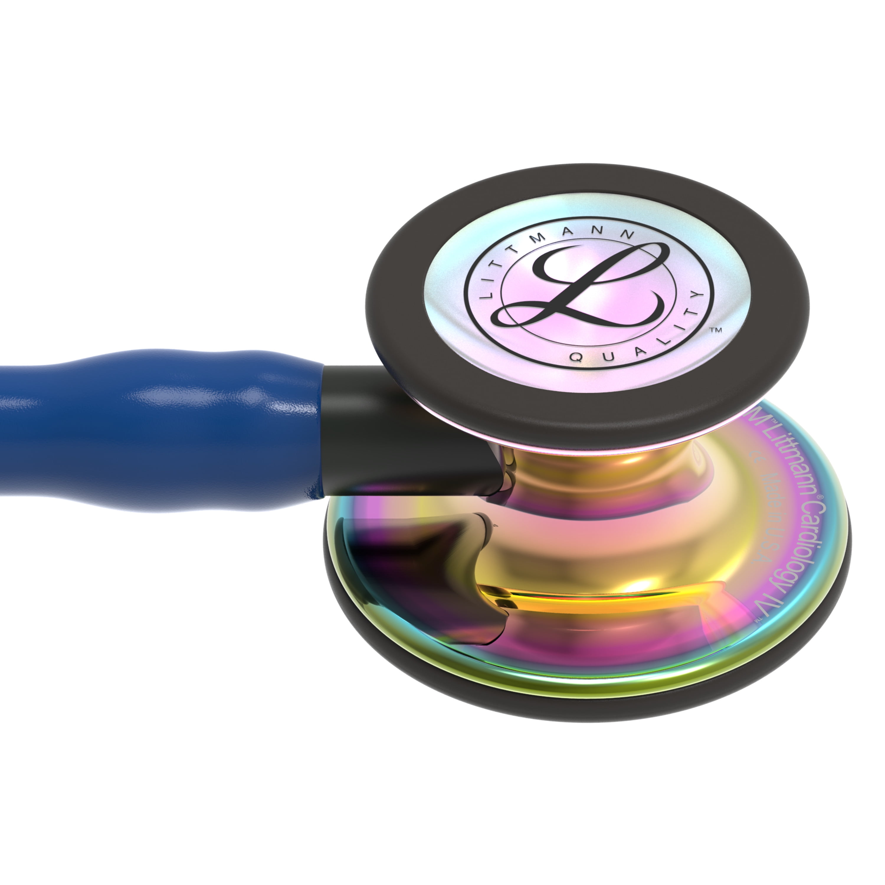 (2 pack) 3M Littmann Cardiology IV Diagnostic Stethoscope, Stainless Steel High Polish Rainbow-Finish Chestpiece, 27" Navy Blue Tube, Black Stem and Headset