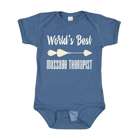 

Inktastic Gift for Massage Therapist | Arrow World s Best (White) Gift Baby Boy or Baby Girl Bodysuit
