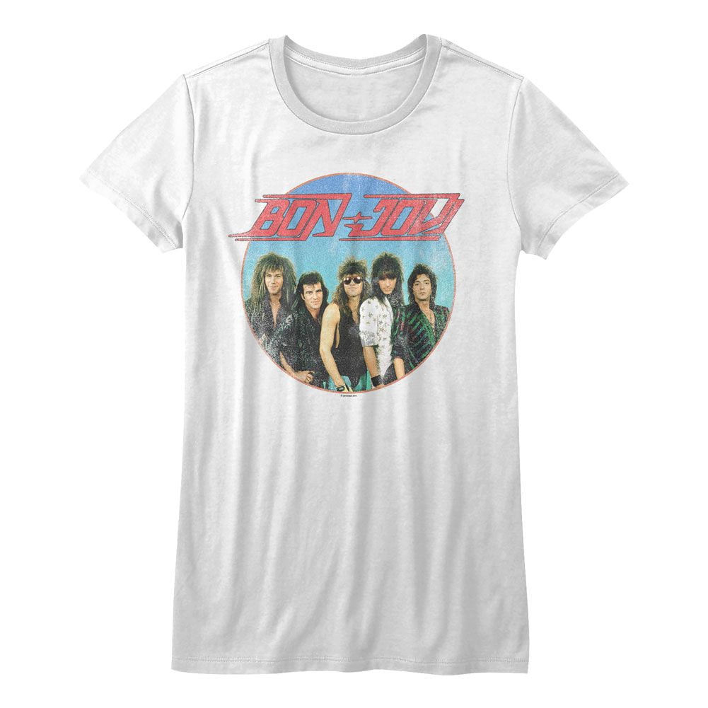 Bon Jovi Vintage Band Shot White Junior 