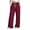 Wine, variant on Swuxness Women Casual Wide Leg Pants, Womens Fall Long Pants, Women's Solid Color Print Fashion Soft Comfortable Drawstring Wide Leg Long Pants Mint Green, XL
