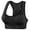Black, variant on Elabch Racerback Sports Bras for Women Plus Size Shockproof Wireless Bra Comfort Breathable Activewear Bra Padded Seamless Medium Support Bra for Yoga Gym Workout Fitness, M-3XL