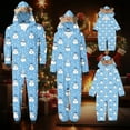 thumbnail image 4 of Oksale Matching Family Christmas Pajamas Sets 2026 Full Zip Long Sleeve Holiday Onesie Pjs with Hood Ultra Soft Lightweight Snowman Loungewear for Couple Gift for Dad Light Blue M, 4 of 7