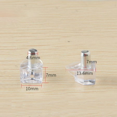 

Aceovo 500PCS Clear Shelf Support Pegs Cabinet Clips Holder Bookcase Easy-to-Install M transparent