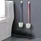 thumbnail image 1 of Cepillo compacto para inodoro con mango largo - Cepillo de plástico rosa o azul para baño, ducha, lavabo - empuñadura ergonómica de 18,5 pulgadas, depósito de agua extraíble, cerdas blandas, 1 of 6