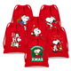 thumbnail image 2 of Bolsas de lona con cordón de Snoopy con figuras de dibujos animados para niños, bolsos de mano para guardar dulces navideños, bolsas de regalo, 2 of 5