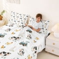 thumbnail image 3 of Erosebridal Farm Cow Animal Kids Full Size Sheets, Cartoon Truck Bed Sheets, 4 Pieces, 3 of 5