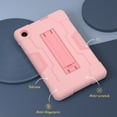 thumbnail image 2 of ELEHOLD Rugged Hybrid Case for TCL Tab 8 LE 2023 Tablet, Tri-Layers Hard PC Soft Silicone Hidden Kickstand Anti-Scratch Shockproof Heavy Duty Case for Kids Men Women,Rosegold, 2 of 7