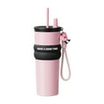 thumbnail image 1 of veasfak Gobelet Isolé Cadeaux pour Femmes Hommes Réutilisable 710 ml pour Extérieur Voiture Camping Rose, 1 of 9