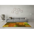 thumbnail image 3 of Ahgly Company Indoor Rectangle Patchwork Yellow Transitional Area Rugs, 8' x 12', 3 of 4