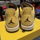 thumbnail image 4 of Ni - ke Ni - ke Air Jordan Retro 4 Lightning GS 408452-700 Size 6.5Y/8W Authentic NEW, 4 of 5