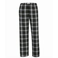 thumbnail image 2 of boxercraft Youth Poly Flannel Pants Long Sleep Pants Soft Elastic Waist Pajama Bottoms Plaid Lounge Pants with 2 Pockets Purple/White Youth Small, 2 of 7