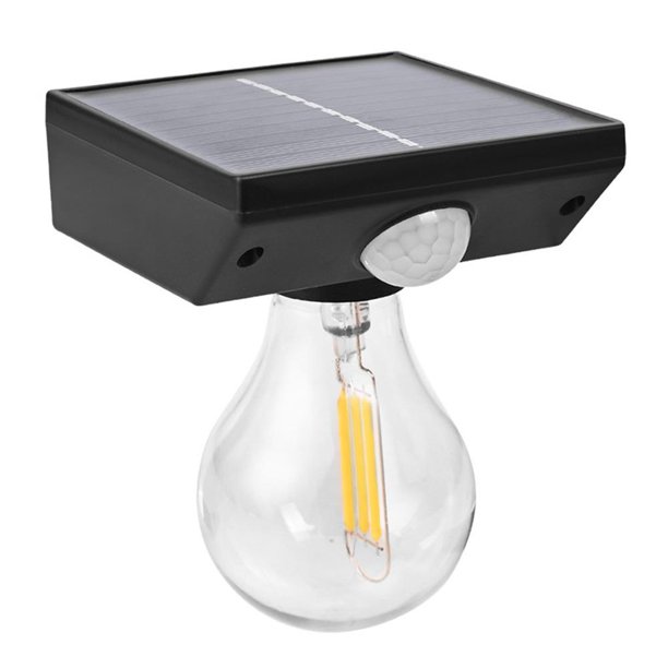 Lámpara solar retro de pared Luces de bombilla solar ABS para decoración de jardín de pasillo de patio (B) JShteea El nuevo